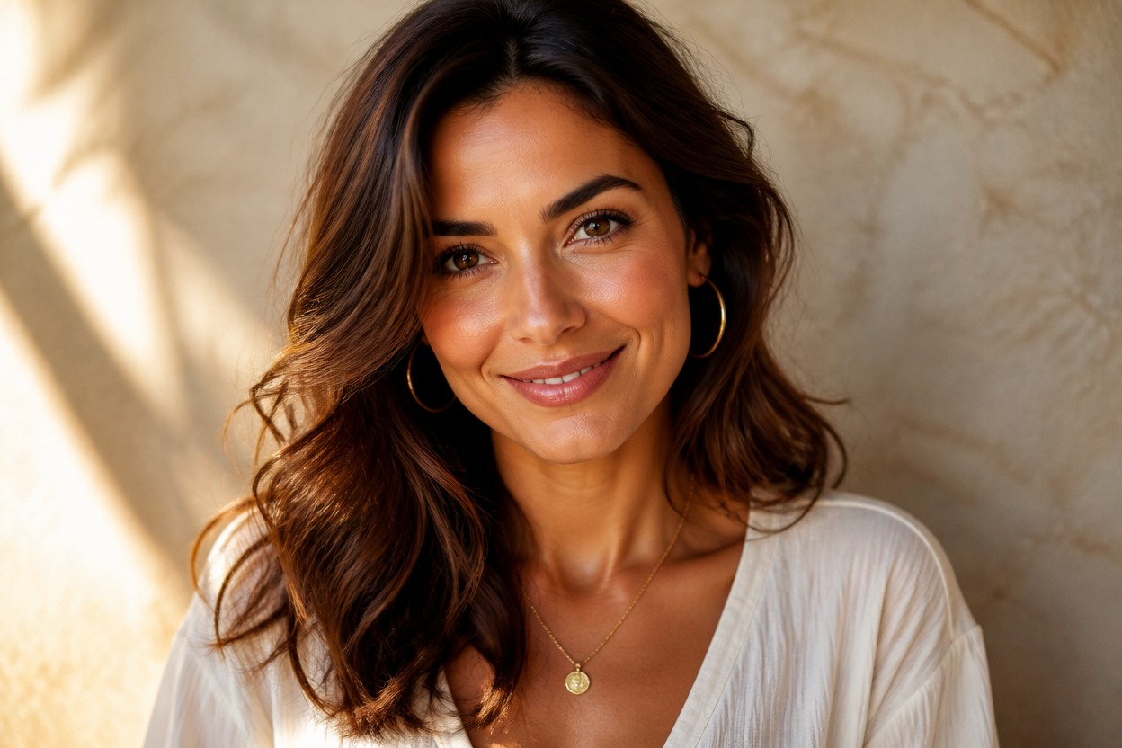 Refined portrait with polished lighting, contrast, depth, and color