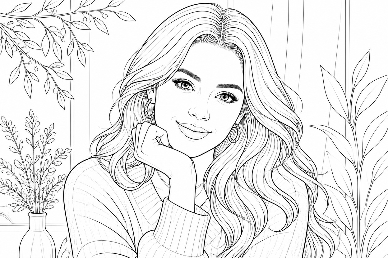 AI Coloring Page Generator example