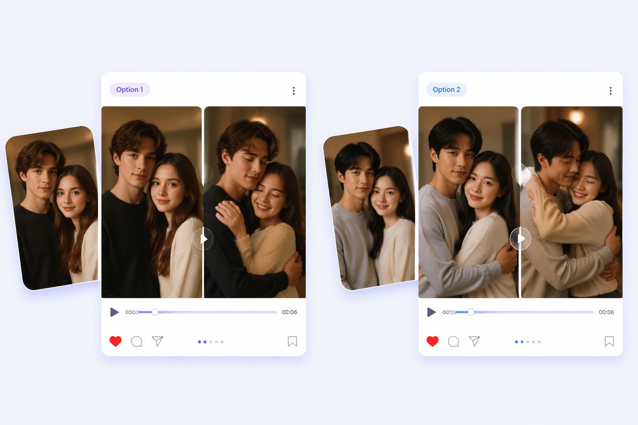 AI Hug Video Generator - Identity-Safe Pairing