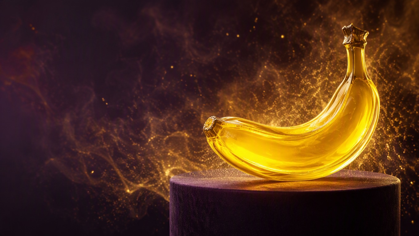 Golden glass sculpture representing the Nano Banana Pro image generator