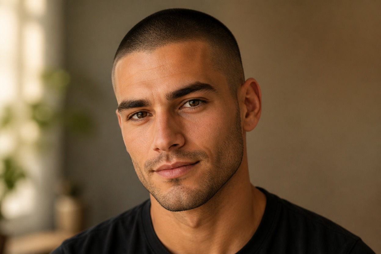 AI Buzzcut Filter example